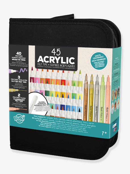Case of 45 acrylic markers BUKI multicoloured 