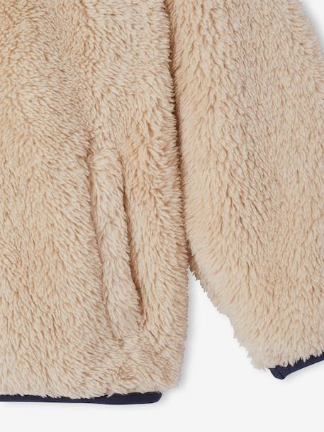 Hooded fleece sweatshirt for boys white 
