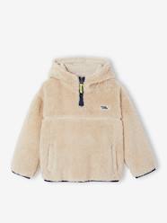 -Hooded fleece sweatshirt for boys