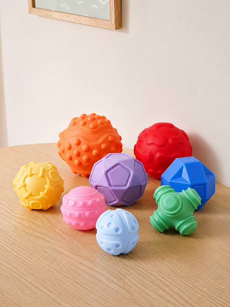 Set of 8 Sensory Balls multicoloured+yellow 