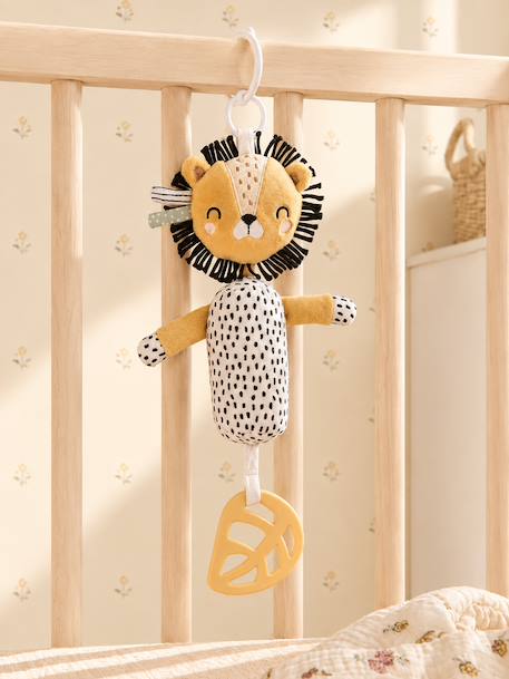 Sensory hanging lion rattle brown 