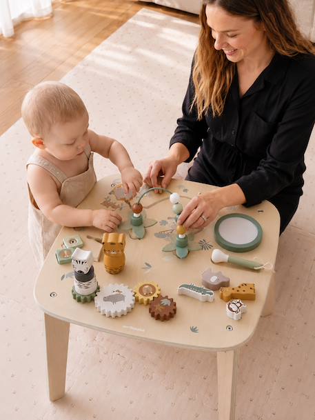 FSC® wooden activity table ecru+wood 