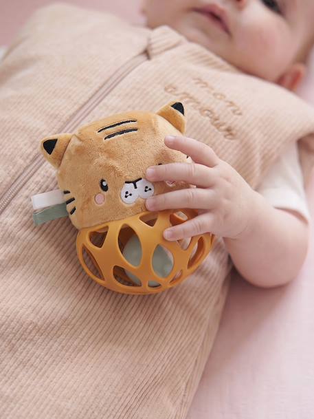 Silicone ball rattle TANZANIE yellow 