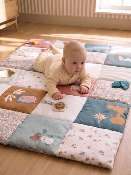 Large activity play mat rose 