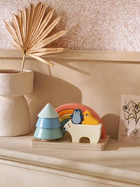 Trio of FSC® wooden early learning toys wood 