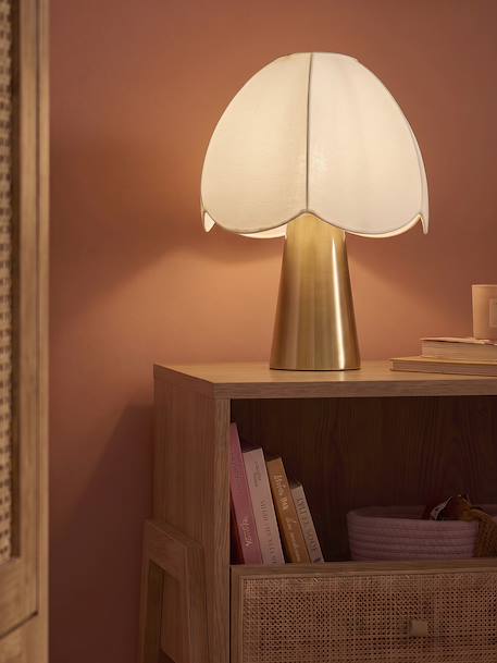 Scalloped touch table lamp gold 