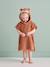 Baby hedgehog towelling poncho rust 