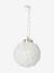 Pack of 10 faux fur baubles beige 