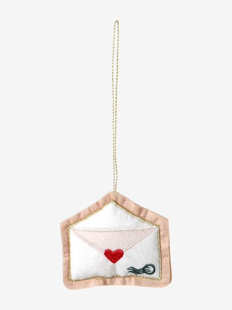Pack of 10 felt tree decorations red 