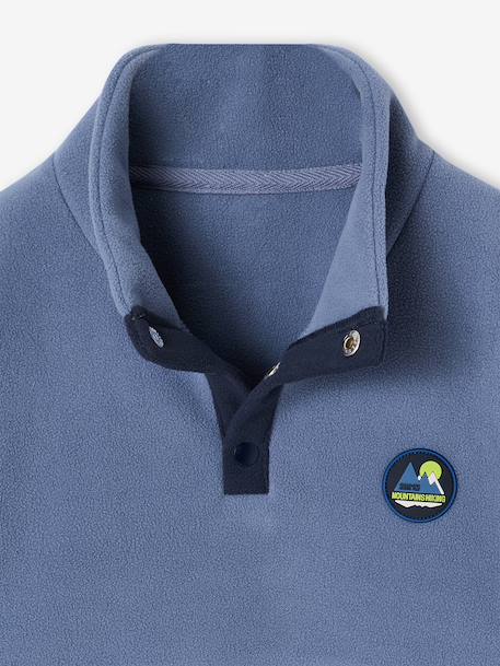 Long-Sleeved Fleece Sweatshirt for Boys blue+green 