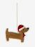 Pack of 10 felt tree decorations red 