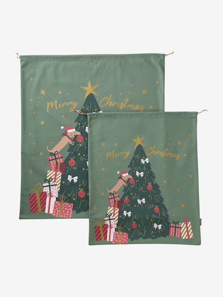 Christmas gift sack green 