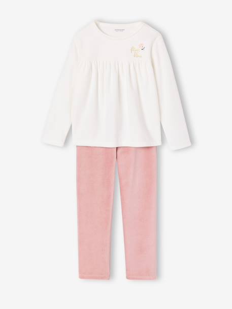 Pack of 2 pyjamas for girls old rose 