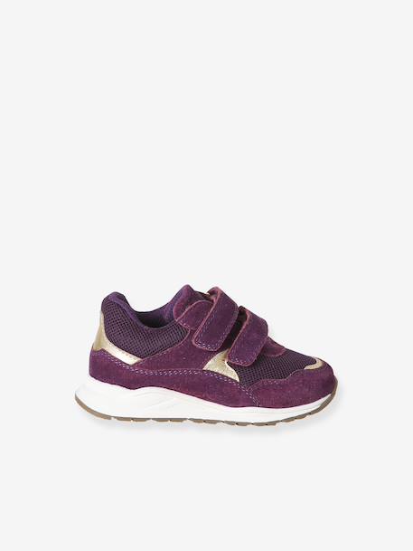 Baby first steps shoes with touch-fastening straps plum 