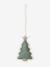 Pack of 10 felt tree decorations red 