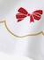XL Christmas tree skirt with scalloped trim white 