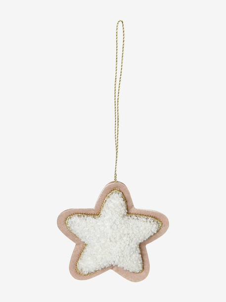 Pack of 10 felt tree decorations red 