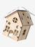 Wooden house LED fairy lights beige 