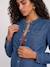 Maternity and nursing shirt medium blue 
