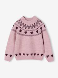 - Knitted jumper Jacquard with long sleeves for girls