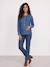 Maternity and nursing shirt medium blue 