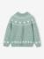 Knitted jumper Jacquard with long sleeves for girls pale pink+sage green 