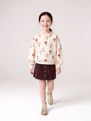 - Corduroy Skirt with Heart Pockets for Girls