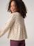 Long-sleeved blouse for girls blush+ecru 