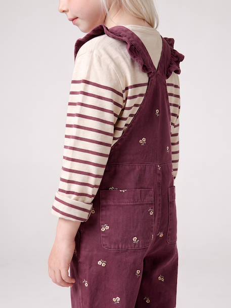 Dungarees for girls plum 