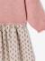 2-in-1 long-sleeved dress for girls plum+rosy 