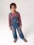 Wide-Leg Denim Dungarees for Girls black denim+denim grey+medium blue+stone 