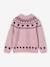 Knitted jumper Jacquard with long sleeves for girls pale pink+sage green 