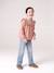 Long-sleeved shirt for girls rosy+slate blue+vanilla 