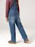 Wide-Leg Denim Dungarees for Girls black denim+denim grey+medium blue+stone 