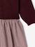 2-in-1 long-sleeved dress for girls plum+rosy 