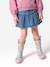 Frilled denim skirt for girls denim blue 