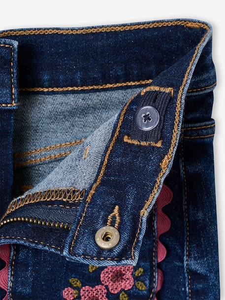 Wide-leg jeans for girls deep blue 