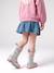 Frilled denim skirt for girls denim blue 