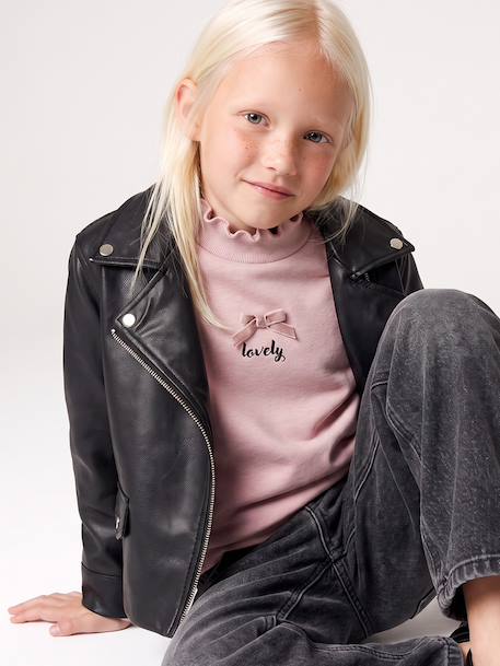 Biker jacket for girls black 