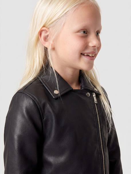 Biker jacket for girls black 