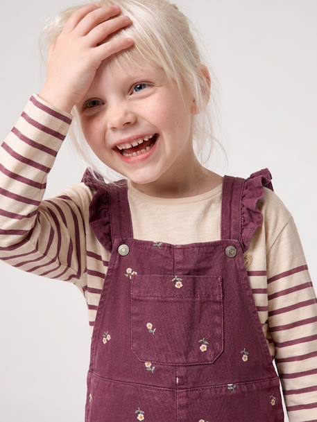 Dungarees for girls plum 
