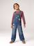 Wide-Leg Denim Dungarees for Girls black denim+denim grey+medium blue+stone 