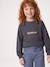 Long-sleeved T-shirt for girls ink blue+plum 
