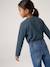 Long-sleeved T-shirt for girls green+ink blue+pale pink 