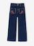 Wide-leg jeans for girls deep blue 