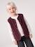 Sleeveless Sherpa Jacket for Girls blush+plum+vanilla 