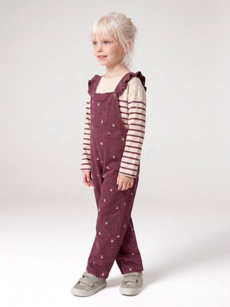 Dungarees for girls plum 