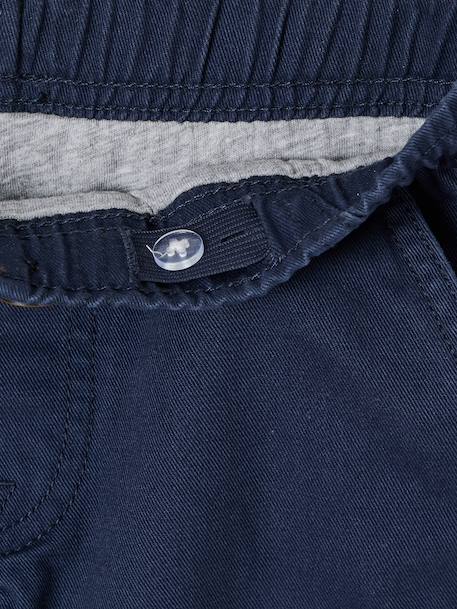 Wide-leg trousers for boys khaki+night blue 