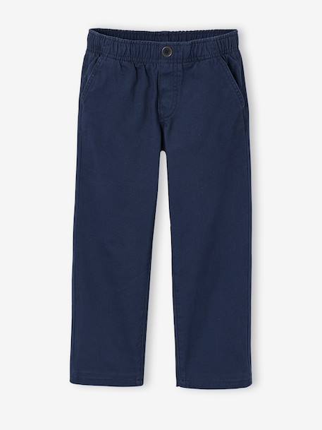 Wide-leg trousers for boys khaki+night blue 