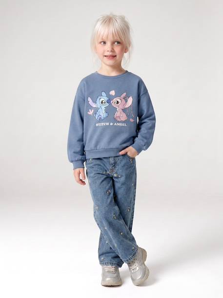 Stitch and Angel sweatshirt for girls chambray blue 
